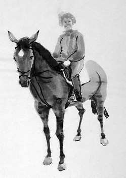 Die Liebe zu Pferden (4) — 15x21cm Tinte auf Papier 2010