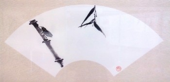 Alleine singend — 49x29cm Tinte auf Reispapier 2015